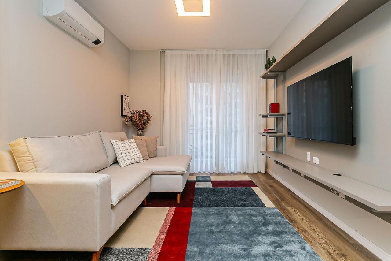 Vista Parcial Do Mar | 150M Do Shopping #Ca40 Apartment Florianopolis Bagian luar foto